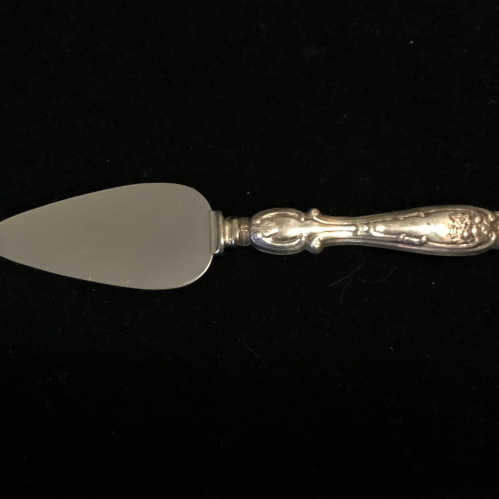 Vintage Sterling Silver Floral Cheese Server